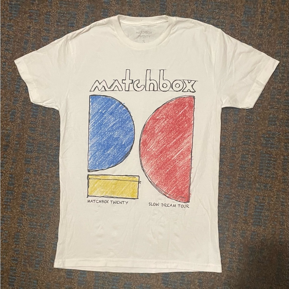 Match White Short Sleeve Tee with Artistic Graphic Design